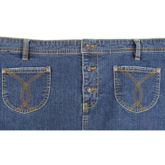 SALE! Denim Jean Blue Short Mini Skirt - Picture 3 of 3